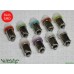 SGT Pinball LED Bulbs 6.3V #44/#47 Frosted Dome Intense Twin SMD 2835 (Pack of 10) *Choose Colour*