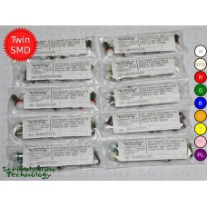 SGT Pinball LED Bulbs 6.3V #44/#47 Frosted Dome Intense Twin SMD 2835 (Pack of 10) *Choose Colour*