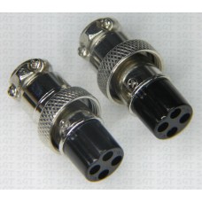 2 x Microphone Plugs 4 Pin for CB, Ham Radio, Etc