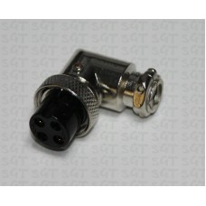 Microphone Plug Right Angled 4 Pin for CB, Ham Radio, Etc