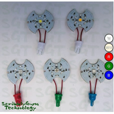 SGT Pinball LED Pop Bumper Disc 6.3V T10 #555 11xSMD *CHOOSE COLOUR*