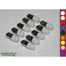 SGT Pinball LED Bulbs 6.3V #44/#47 Frosted Dome Narrow SMD (Pack of 10) *Choose Colour*