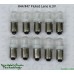 SGT Pinball LED Bulbs 6.3V #44/#47 Fluted Lens Twin SMD (Pack of 10) *CHOOSE COLOUR*