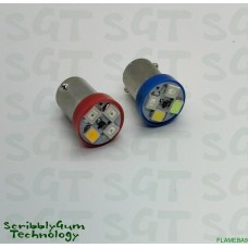 SGT Pinball LED Flame/Fire Bulb 6.3V SMD BA9 #44/#47 (Single Globe)