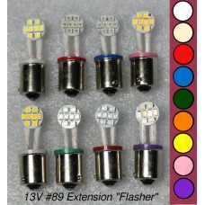 SGT Pinball LED Bulb 13V #89 Flex Extension (8xSMD3528) *Choose Colour*