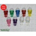 SGT Pinball LED Bulbs 6.3V T10 #555 Frosted Dome Intense Brightness Twin SMD 2835 (Pack of 10) *Choose Colour*