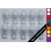 SGT Pinball LED Bulbs 6.3V T10 #555 Non-Ghosting Frosted Dome SMD (Pack of 10) *Choose Colour*