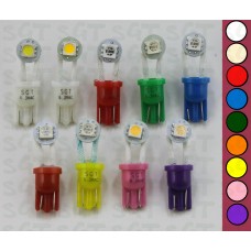 SGT Pinball LED Bulbs 6.3V T10 #555 Flex Extension SMD (Pack of 5) *Choose Colour*