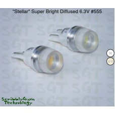 SGT Pinball Stellar LED Bulb 6.3V #555 Super Bright Diffused SMD (Single) *CHOOSE COLOUR*