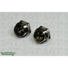2 x Microphone Panel Sockets 4 Pin for CB, Ham Radio, Etc 2 x Microphone Panel Sockets 4 Pin for CB, Ham Radio, Etc