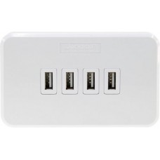 4 Outlet USB Charging Wall Plate - 3.1A