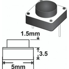 Tact Switch 1.5mm Mid-pins